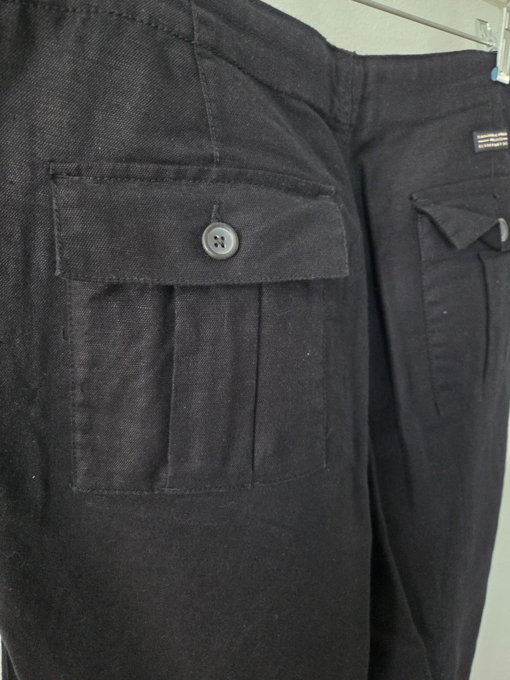 Banana Republic Men's Black Linen Pants.